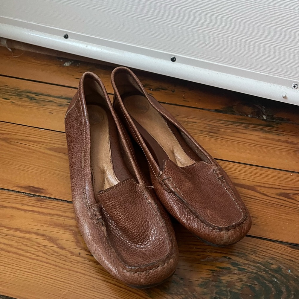 Nurture Brown Leather Flats